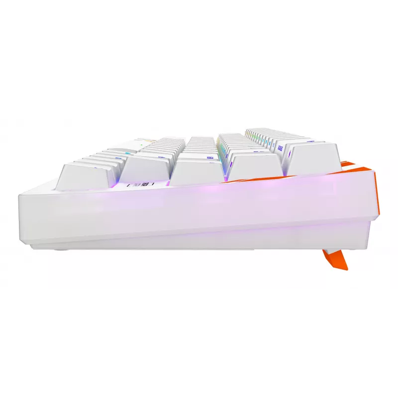 Mechaninė žaidimų klaviatūra Cherry K5 Pro TMR Compact — 65% laidinė USB, QWERTZ, RGB, oranžinė/balta