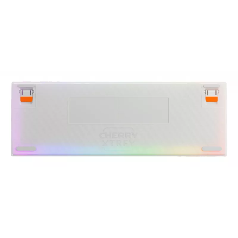 Mechaninė žaidimų klaviatūra Cherry K5 Pro TMR Compact — 65% laidinė USB, QWERTZ, RGB, oranžinė/balta
