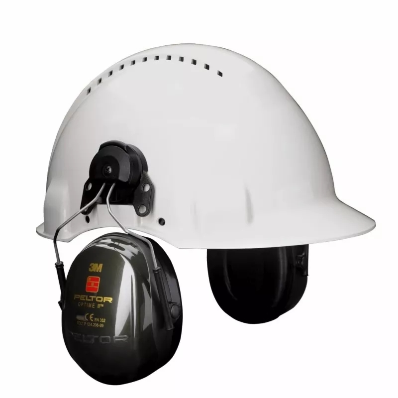 Apsauginės klausos ausinės 3M H520P3E-410-GQ Šalmo tipo Juodos