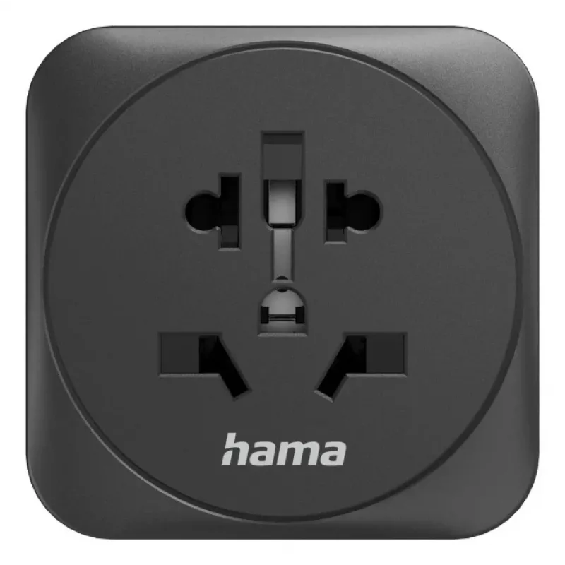 Hama 00223460 kištukinis adapteris tipas E/F hibridinis universalus juodas
