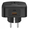 Hama 00223460 kištukinis adapteris tipas E/F hibridinis universalus juodas