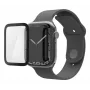 Hama Super Hybrid ekrano apsauga Apple Watch, juoda, permatoma, rPET