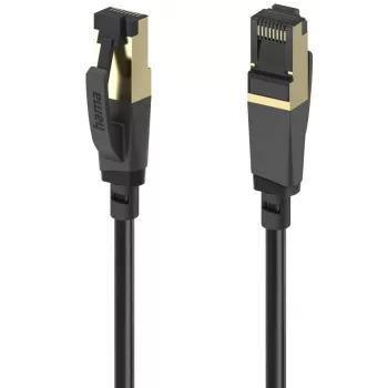 Hama 00202003 tinklo kabelis 5 m Cat8 S/FTP (S-STP) juodas