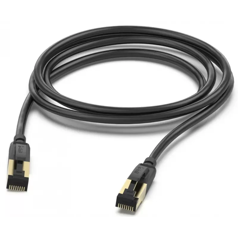 Hama 00202003 tinklo kabelis 5 m Cat8 S/FTP (S-STP) juodas