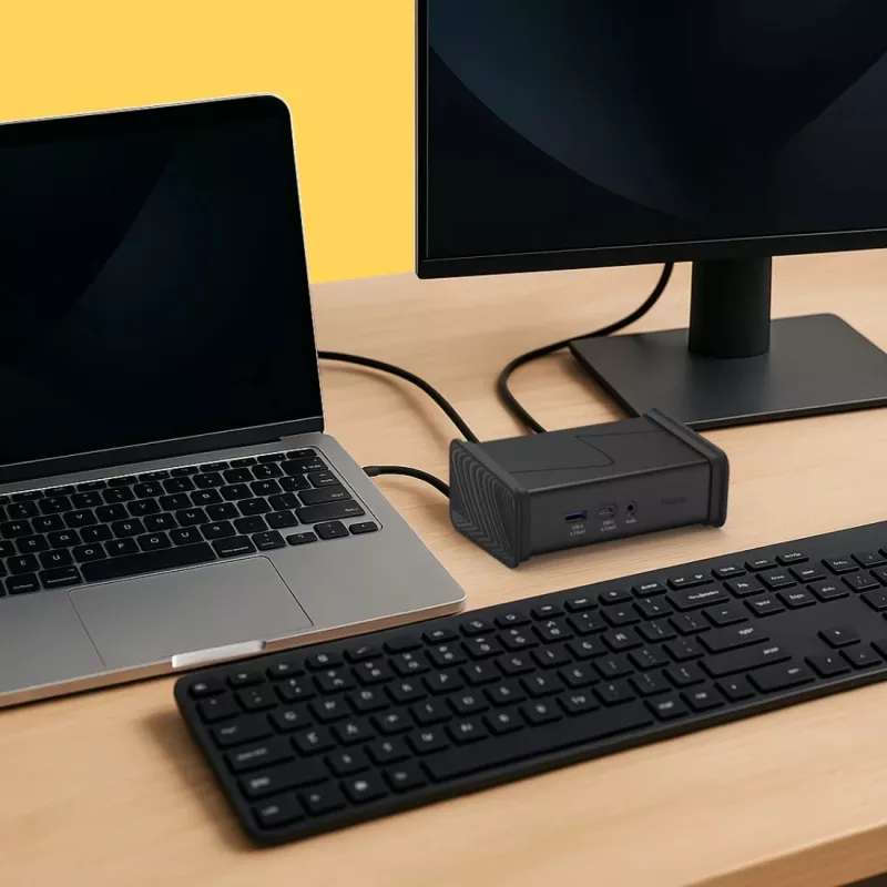 Hama 00200150 USB-C stotelė 9 prievadai 2x HDMI USB-A USB-C LAN