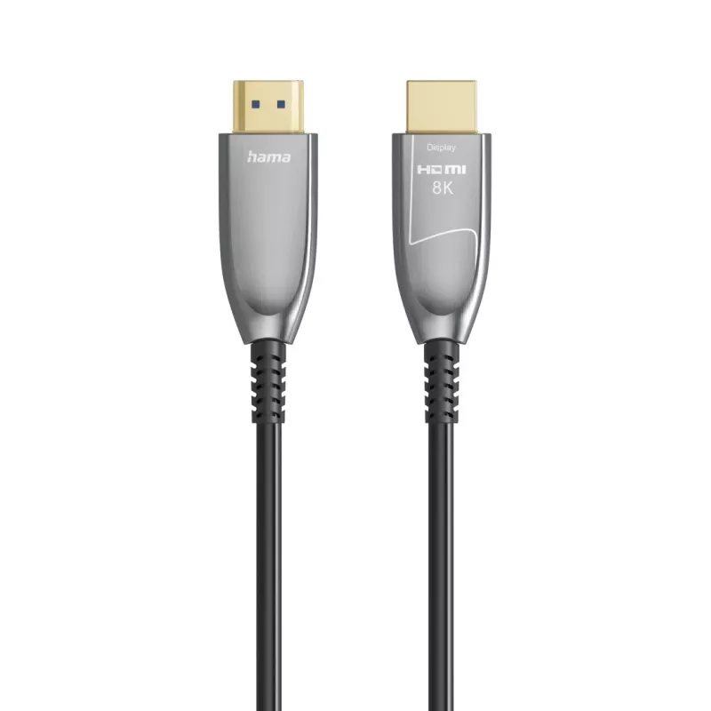 Hama 00202036 HDMI laidas 15 m HDMI A tipo (standartinis) Juoda, Pilka, Sidabrinė