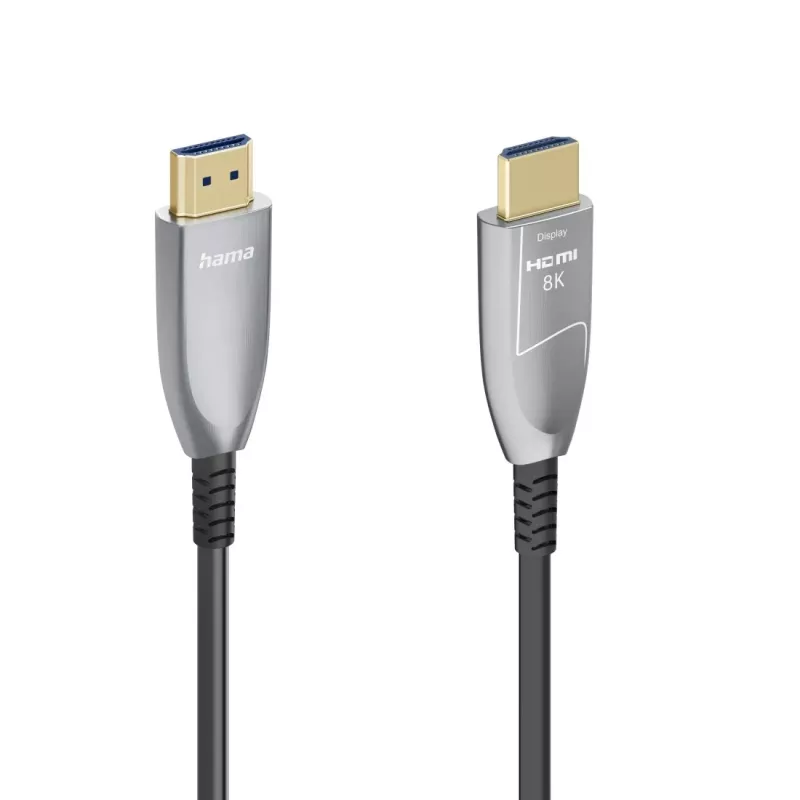 Hama 00202036 HDMI laidas 15 m HDMI A tipo (standartinis) Juoda, Pilka, Sidabrinė