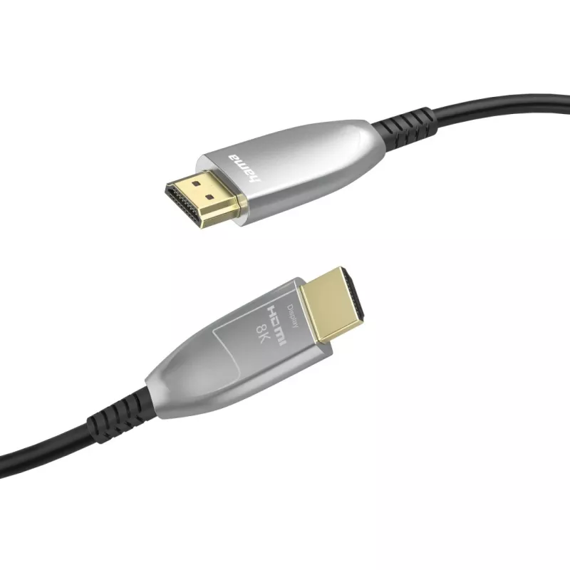 Hama 00202036 HDMI laidas 15 m HDMI A tipo (standartinis) Juoda, Pilka, Sidabrinė