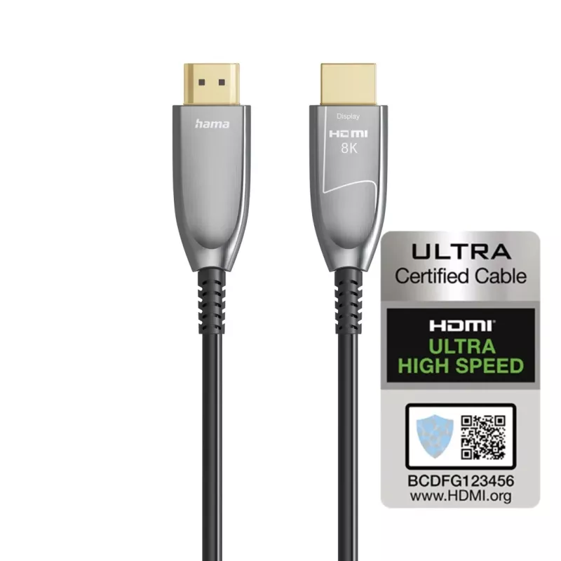 Hama 00202036 HDMI kabelis 20 m HDMI A tipo (Standartinis) Juoda, Pilka, Sidabrinė