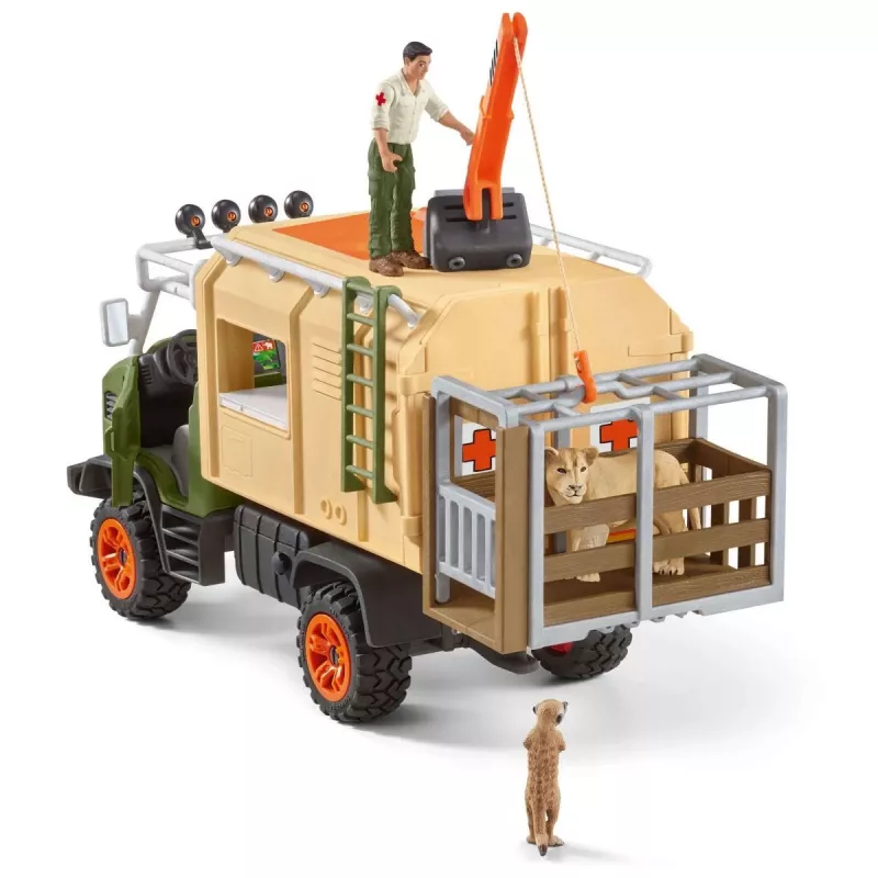 Schleich WILD LIFE Didysis gelbėjimo sunkvežimis su gyvūnais, Safari