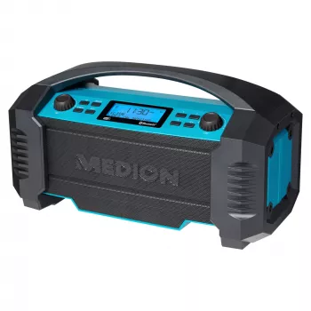 MEDION LIFE E66050 radijo imtuvas statybvietėms, analoginis ir skaitmeninis, juodos ir mėlynos spalvos