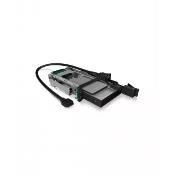 ICY BOX IB-174SSK-U 13,3 cm (5,25 colio) Kietojo disko dėklas Juodas