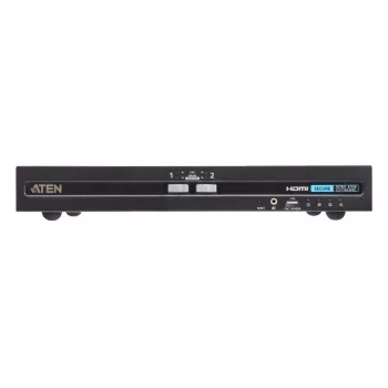 KVM jungiklis ATEN 2 prievadų USB HDMI Secure su CAC, 4K UHD 3840x2160@60Hz, USB klaviatūra/pele, metalinis korpusas