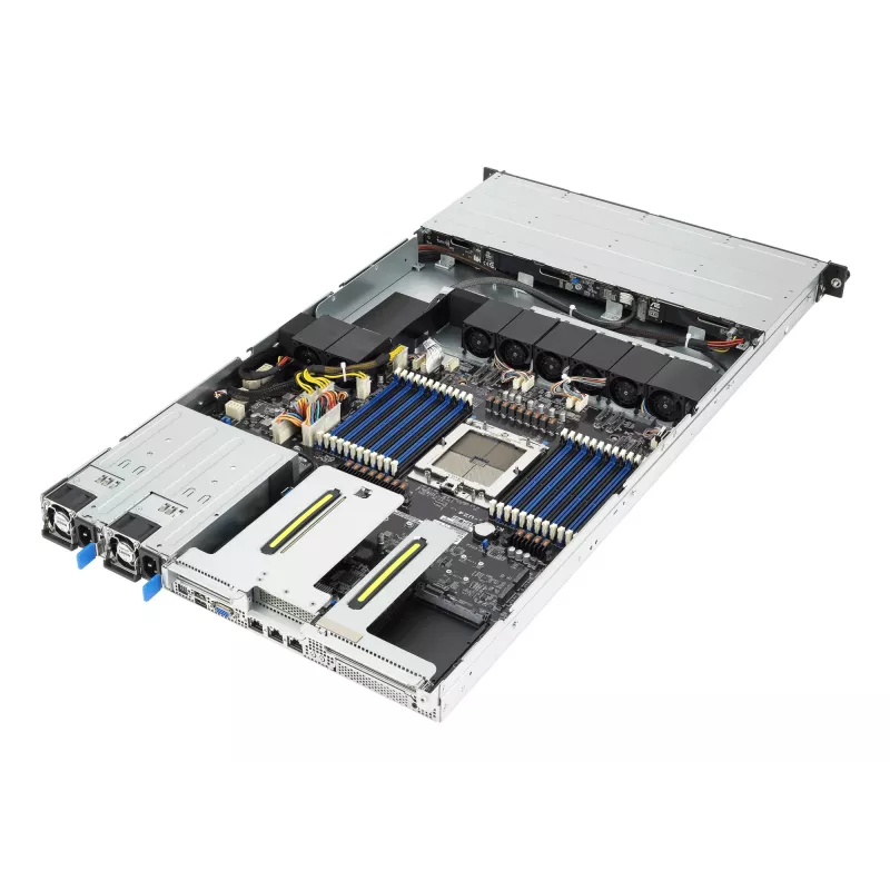 ASUS RS501A-E12-RS4 1U stelažinis serveris, Socket SP5, juodas/sidabrinis
