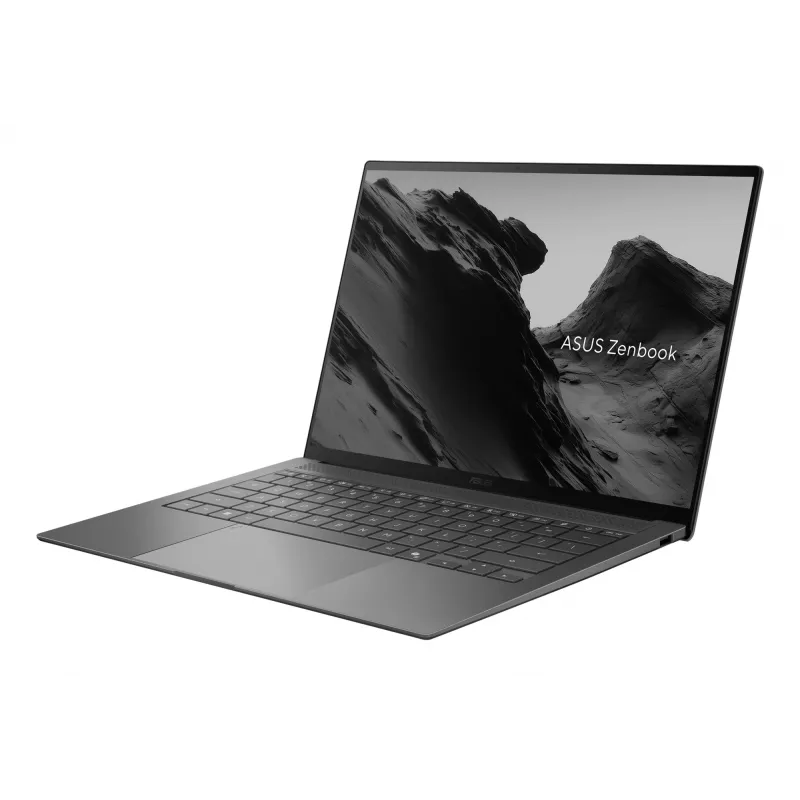 Nešiojamas kompiuteris ASUS Zenbook S14 UX5406AA-SU052W — Intel Core Ultra 9 386H, 14 colių 3K lietimui jautrus ekranas, 32 GB LPDDR5x, 1 TB SSD, Windows 11 Home, pilka spalva