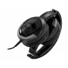 MSI IMMERSE GH30 V2 žaidimų ausinės 'Juodos su ikoniniu drakono logotipu, laidinės su nuotolinio valdymo pulteliu ir skirstytuvu, 40 mm tvarkyklės, nuimamas mikrofonas, lengvai sulankstomas dizainas'