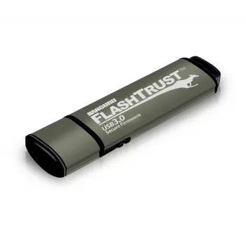 Kanguru FlashTrust™ USB 3.0 16 GB | Saugus USB atmintukas | Apsaugota programinė įranga | Fizinis rašymo apsaugos jungiklis | Apsauga nuo BadUSB | Atitinka NIST reikalavimus