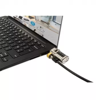 DELL 461-AAEU kabelinė spyna, juoda, nerūdijantis plienas, 1,8 m