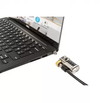 DELL 461-AAEU kabelinė spyna, juoda, nerūdijantis plienas, 1,8 m