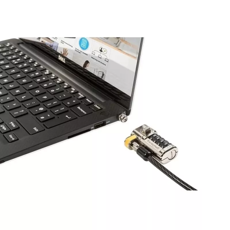 DELL 461-AAEU kabelinė spyna, juoda, nerūdijantis plienas, 1,8 m
