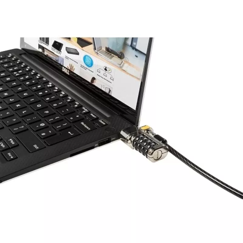 DELL 461-AAEU kabelinė spyna, juoda, nerūdijantis plienas, 1,8 m