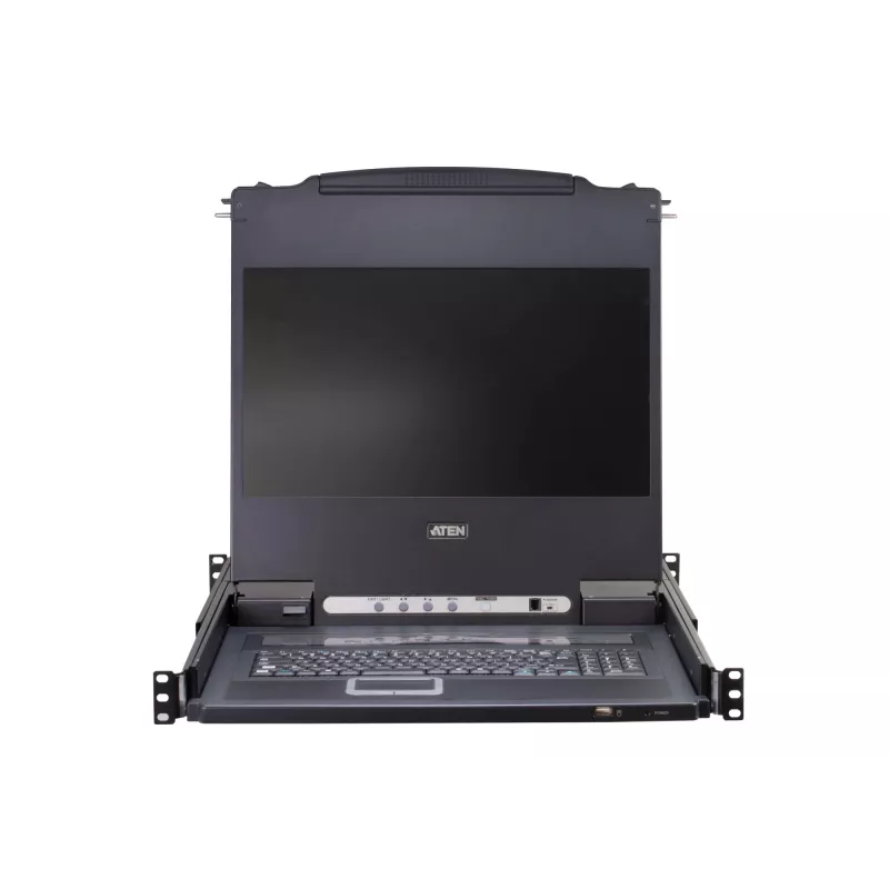 ATEN CL5716M konsolinis KVM jungiklis su 43,2 cm (17 inch) LCD ekranu, 1280 x 1024, metalas/plastikas, juoda, 1U