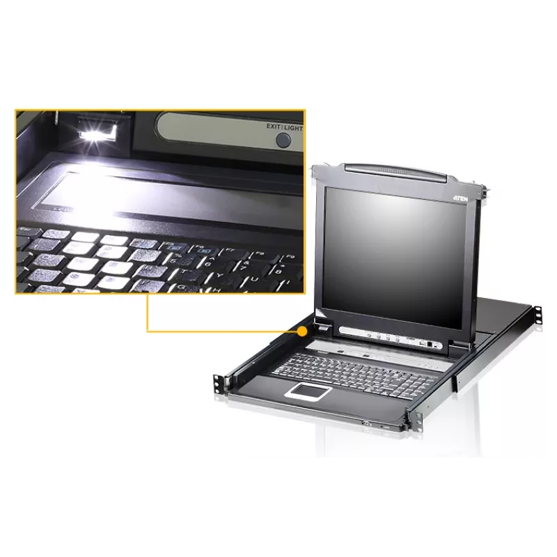 ATEN CL5716M-ATA-2XK06UG KVM jungiklis, 16 prievadų, 1U, juodas