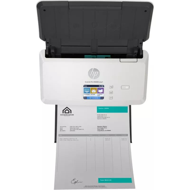 HP ScanJet Pro N4000 snw1 lakštinis skaitytuvas 600 x 600 DPI