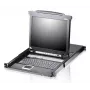 KVM jungiklis ATEN CL5708M montavimui į stelažą, juodas, 1U, 17 colių LCD
