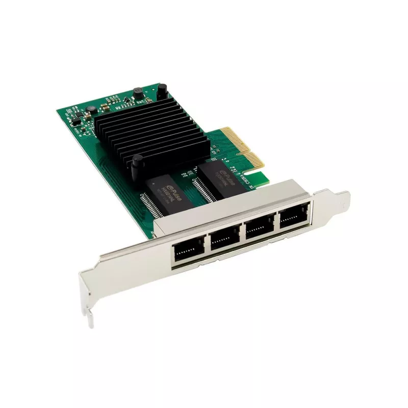 Tinklo plokštė MicroConnect I350-T4 PCIe x4 1GbE – 4 prievadų Gigabit Ethernet PCIe x4