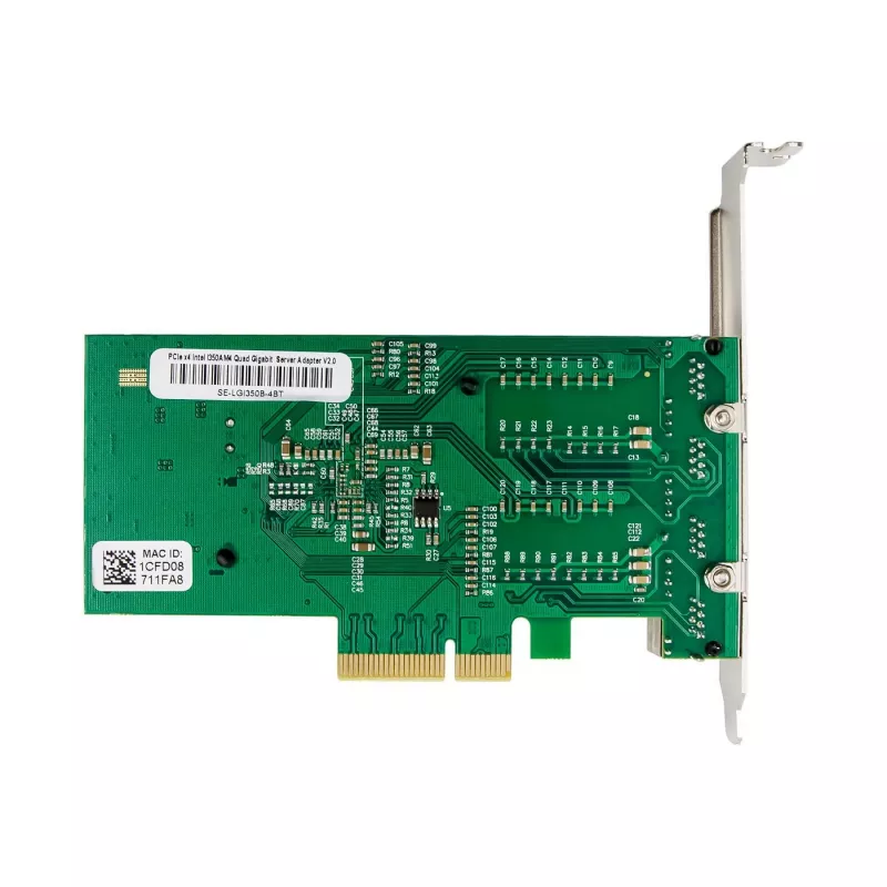 Tinklo plokštė MicroConnect I350-T4 PCIe x4 1GbE – 4 prievadų Gigabit Ethernet PCIe x4