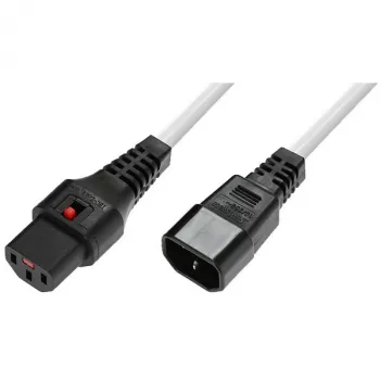 Maitinimo laidas su užraktu MicroConnect MC-C13C14LOCK-2MW — IEC C13 į C14, 2 m, užrakinama jungtis