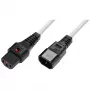 Maitinimo laidas su užraktu MicroConnect MC-C13C14LOCK-2MW — IEC C13 į C14, 2 m, užrakinama jungtis