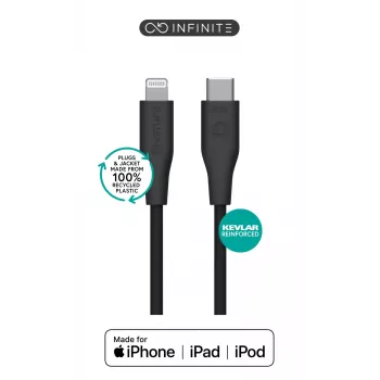 Laidas Lightning – USB-C eSTUFF ES602180-BULK 1 m, juodas, MFi