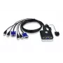 ATEN CS22U 2 prievadų USB VGA KVM jungiklis, 2048 x 1536 pikselių, QXGA, 0,14 W, juodas