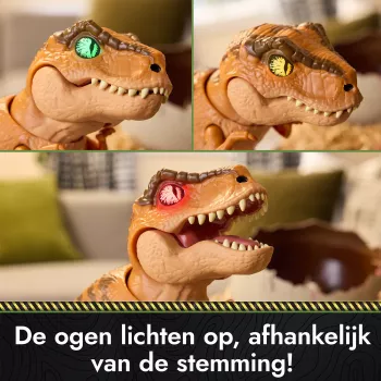 Interaktyvus žaislas dinozauras Jurassic World Primal Hatch T-Rex su kiaušiniu, 100+ garsų ir reakcijų, 5+ metai