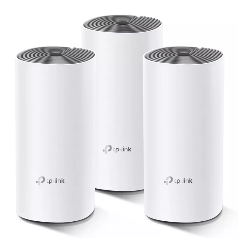 TP-Link Deco E4 AC1200 Viso namo „Mesh“ Wi-Fi sistema, 3 vnt. rinkinys