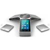 IP konferencinis telefonas Yealink CP960 — sidabrinis, mygtukai ir lietiminis valdymas, Micro-USB B ir USB-A, 338×338×74 mm