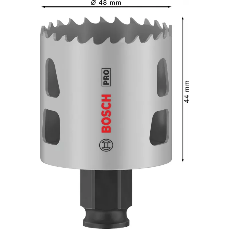 Koroninis pjūklas Bosch PRO Multi Material PC Plus 44/48 mm – vientisas, skirtas gręžtuvams