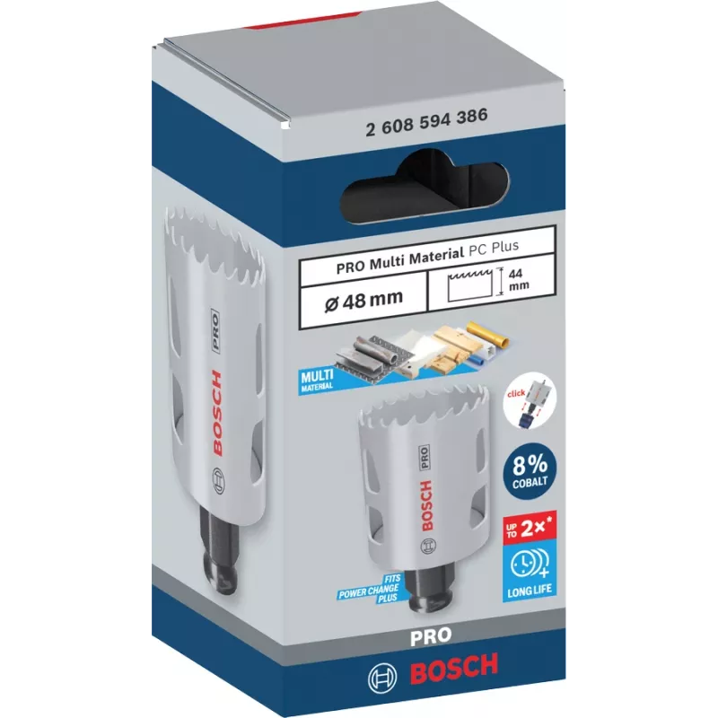 Koroninis pjūklas Bosch PRO Multi Material PC Plus 44/48 mm – vientisas, skirtas gręžtuvams
