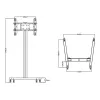 Stovas ekranui Multibrackets M Display Stand 180 Single Black