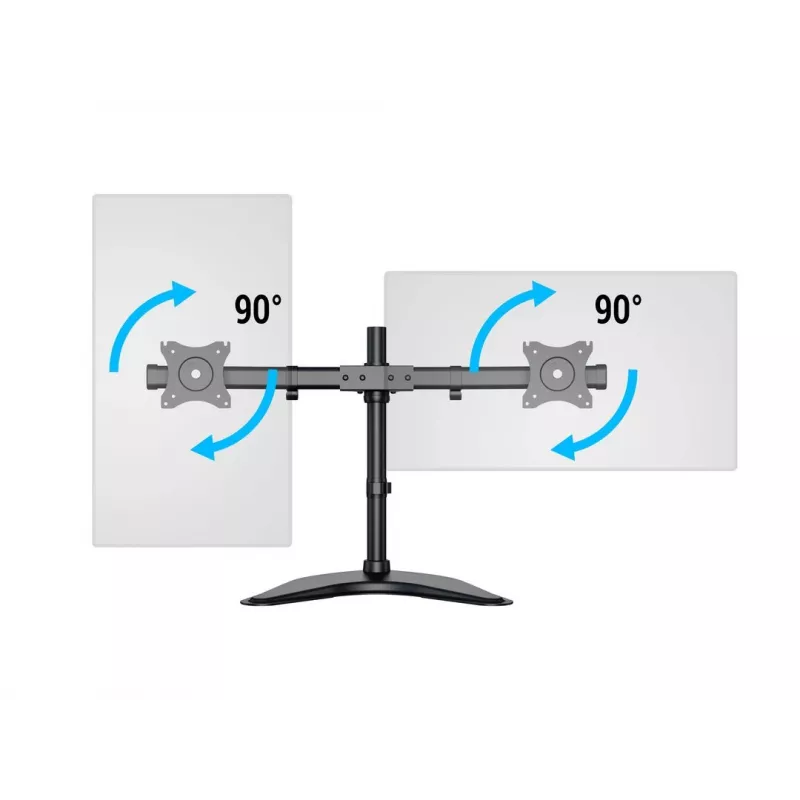 Multibrackets M Deskstand Basic Dual, laisvai pastatomas, 16 kg, 38,1 cm (15 col.), 68,6 cm (27 col.), 100 x 100 mm, juodas