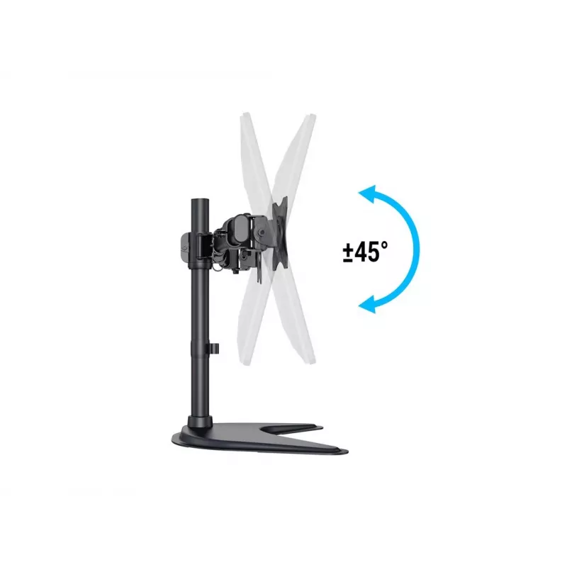 Multibrackets M Deskstand Basic Dual, laisvai pastatomas, 16 kg, 38,1 cm (15 col.), 68,6 cm (27 col.), 100 x 100 mm, juodas
