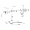 Multibrackets M Deskstand Basic Dual, laisvai pastatomas, 16 kg, 38,1 cm (15 col.), 68,6 cm (27 col.), 100 x 100 mm, juodas