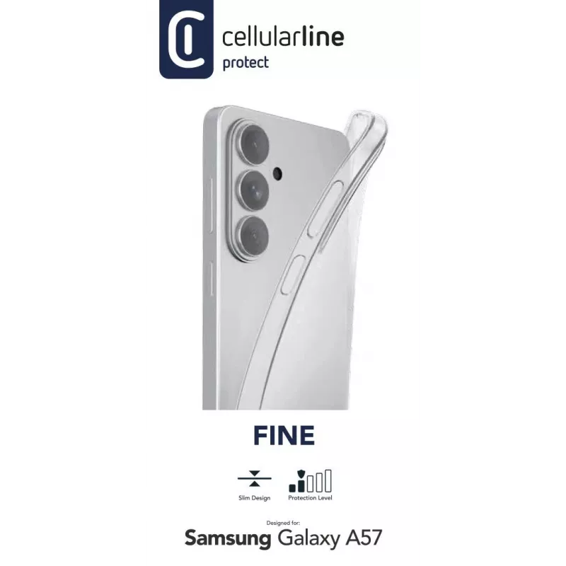 Cellularline Fine dėklas Samsung Galaxy A57 – skaidrus, 6.7 colio