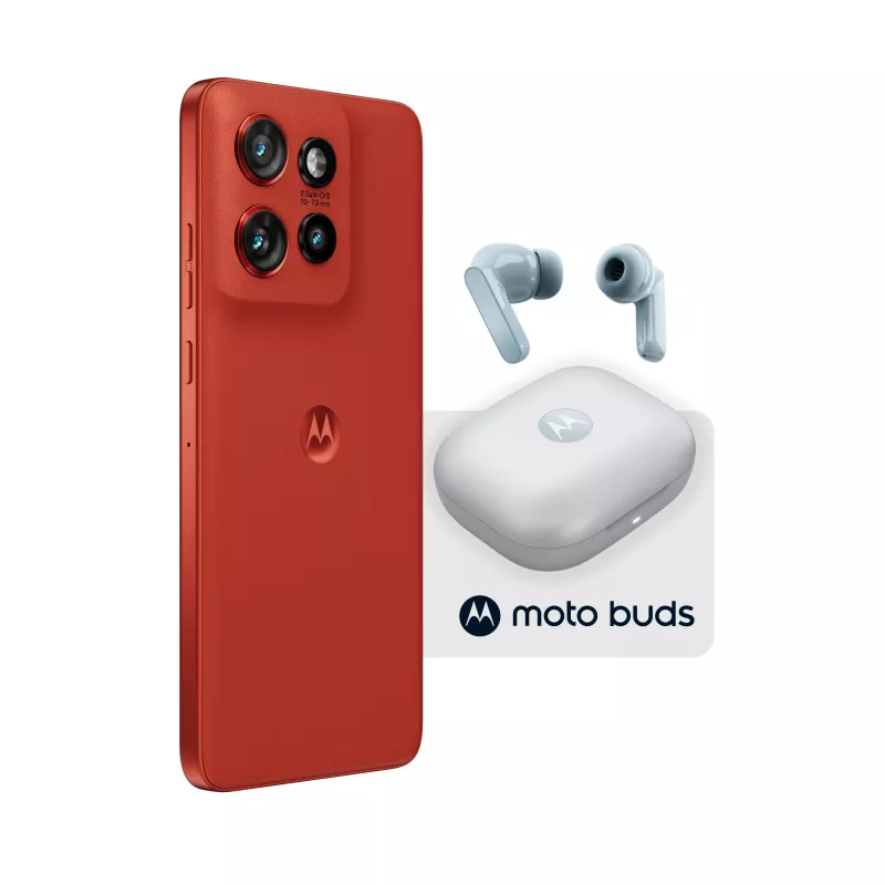 Motorola edge 60 neo + Moto Buds PG38C05749 16.1 cm (6.36 colio) Dual SIM Android 15 5G USB Type-C 8 GB 256 GB 5200 mAh Raudona
