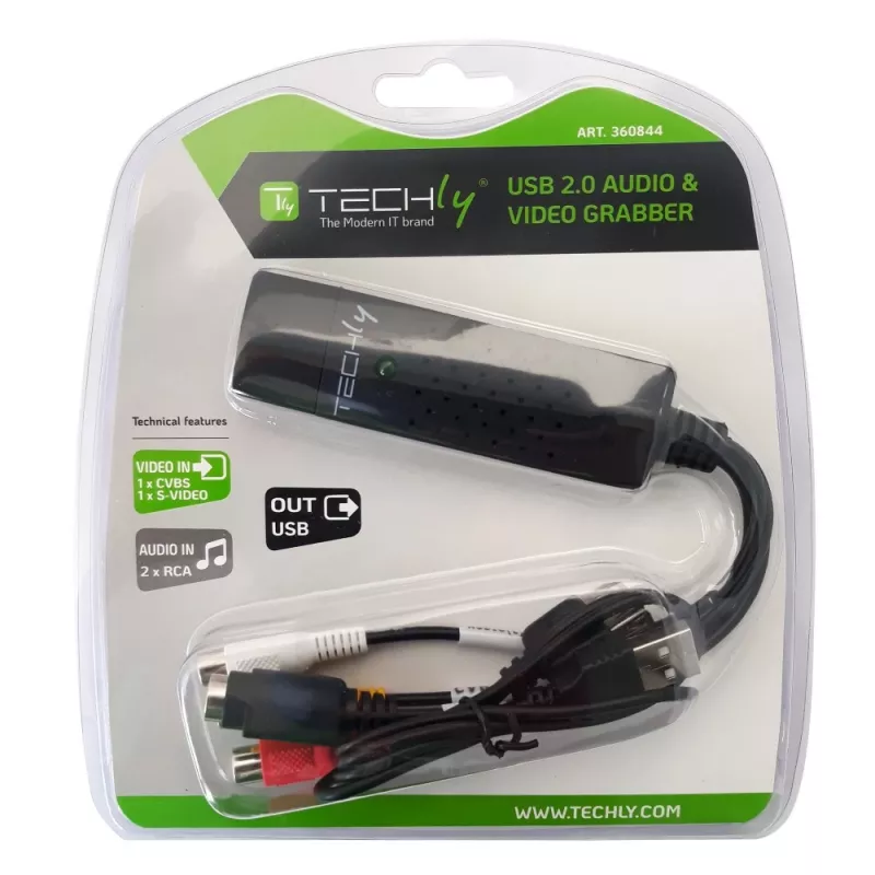 Techly I-USB-VIDEO-700TY vaizdo signalo keitiklis 720 x 576 pikselių