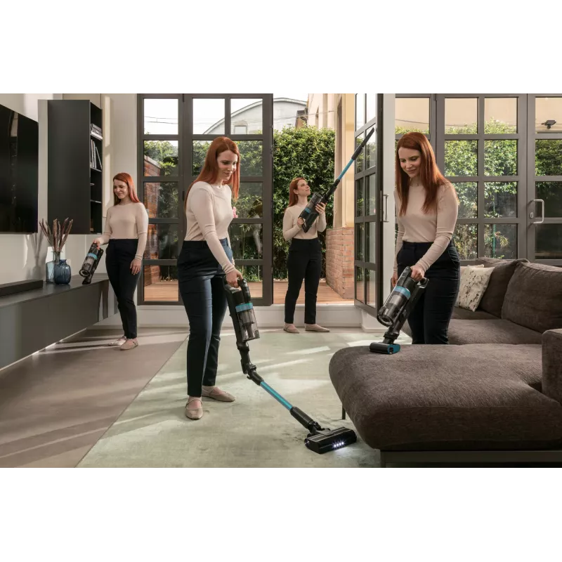 Hoover HF1P10PX 011 belaidis lazdinis dulkių siurblys, 165 W, 0.7 l, juodas/turquoise