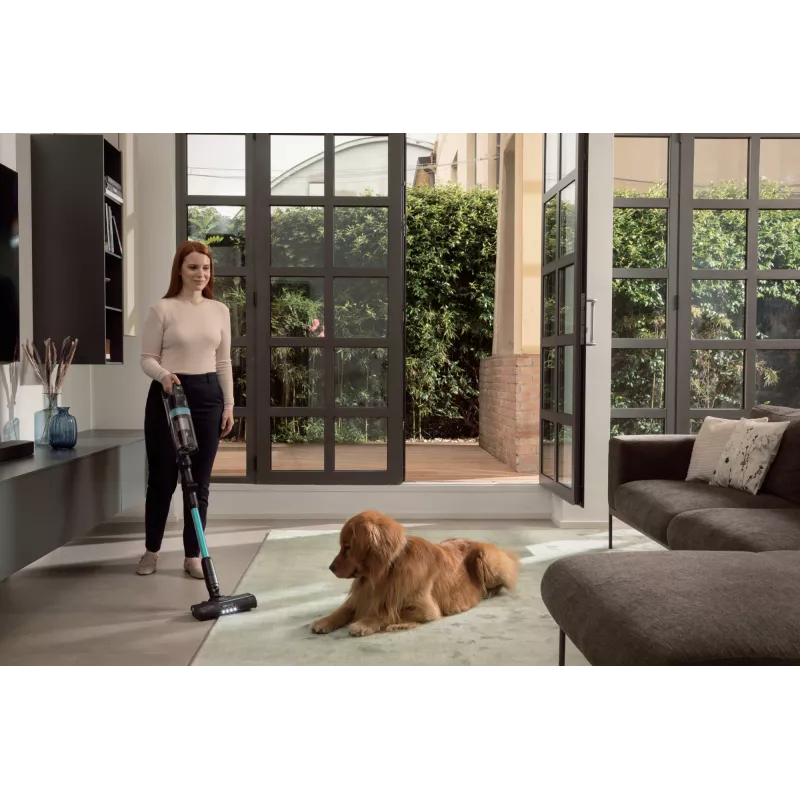 Hoover HF1P10PX 011 belaidis lazdinis dulkių siurblys, 165 W, 0.7 l, juodas/turquoise