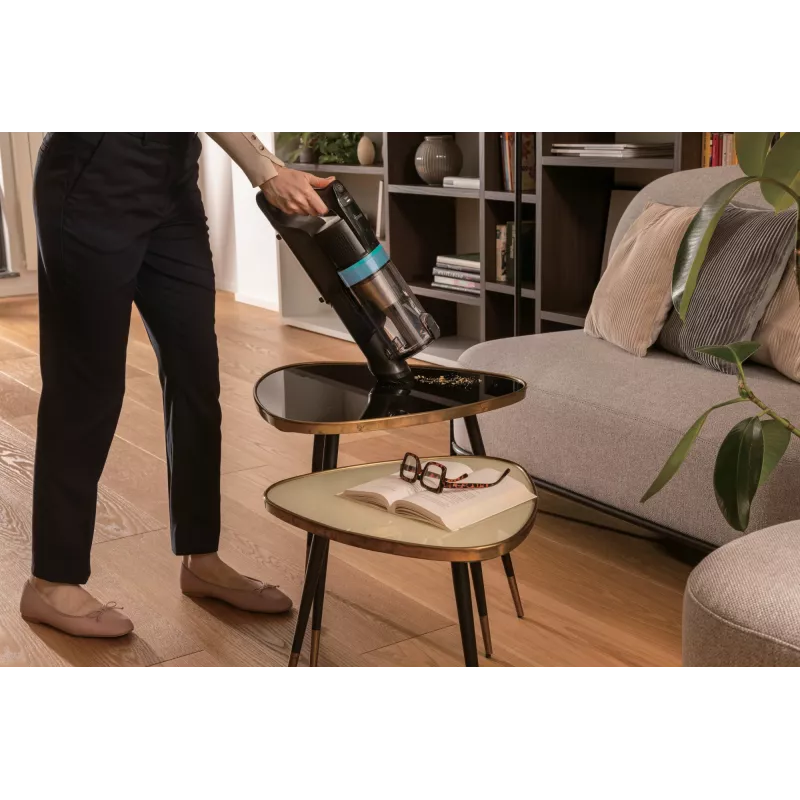 Hoover HF1P10PX 011 belaidis lazdinis dulkių siurblys, 165 W, 0.7 l, juodas/turquoise